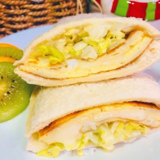 便利早饭鸡蛋三明治的做法步调：14