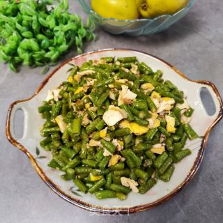 鸡蛋肉终炒豇豆的做法步调：12