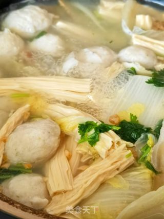 鱼丸纯菜煲的做法步调：13