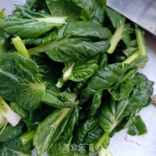 煮肉炒黑塌菜的做法步调：2