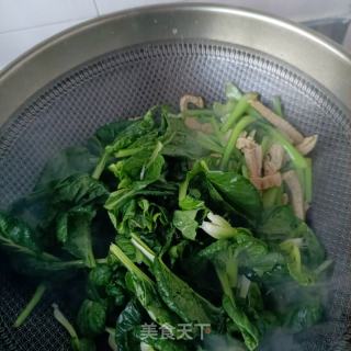 煮肉炒黑塌菜的做法步调：10
