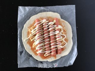 脚抓饼流心早饭卷的做法步调：2