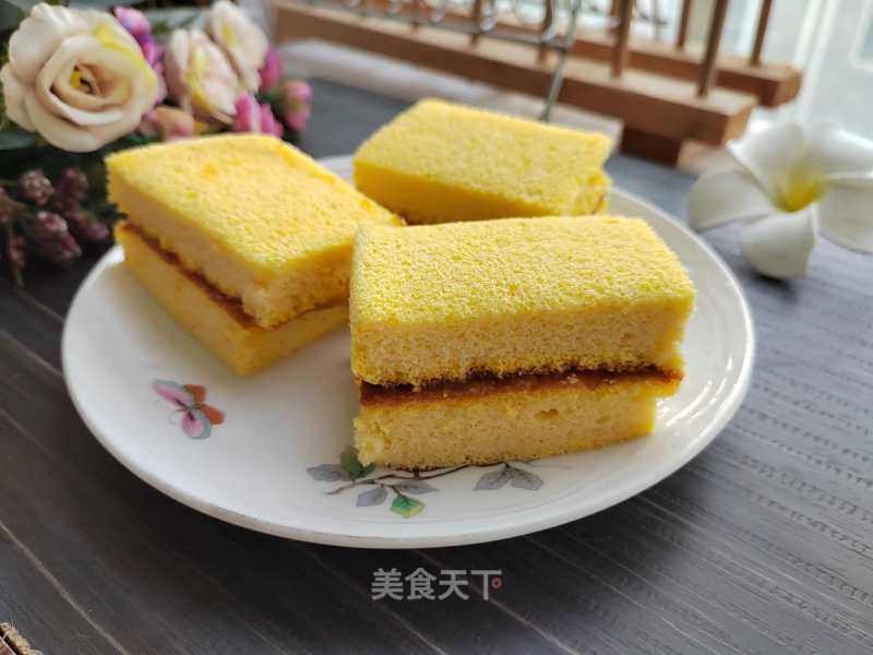 北瓜黄桃夹心蛋糕的做法