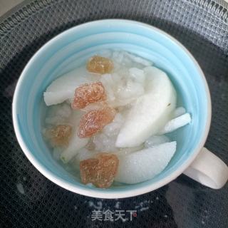 彩虹梨炖雪蛤的做法步调：6