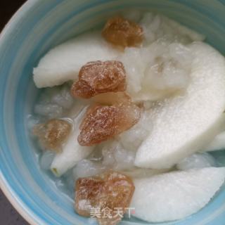 彩虹梨炖雪蛤的做法步调：5