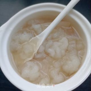 彩虹梨炖雪蛤的做法步调：9