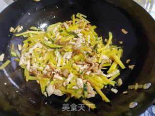 北瓜豆腐炒肉丝的做法步调：6