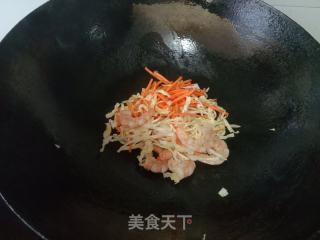 苦蓝虾仁炒里的做法步调：4