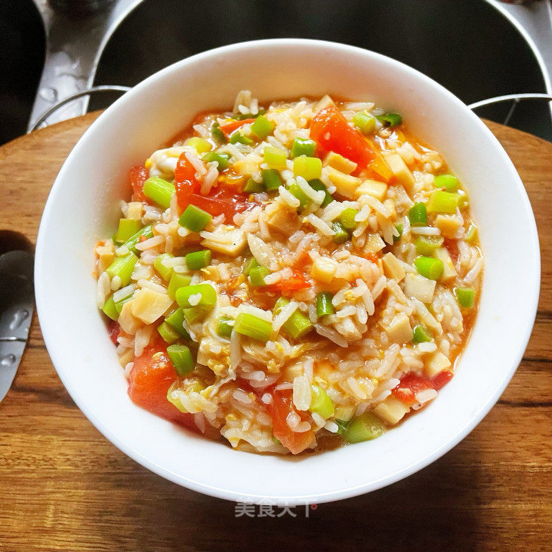 番茄鸡蛋烩饭的做法
