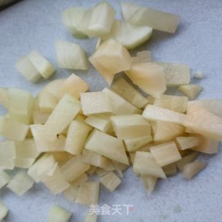 雪莲果年夜米粥的做法步调：5