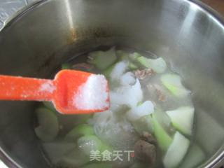 魔芋结夜着花肉骨汤的做法步调：11