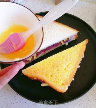紫薯芝士三明治的做法步调：5
