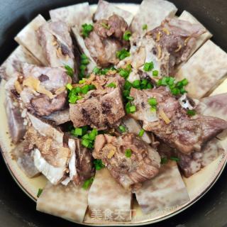 喷鼻芋蒸排骨的做法步调：8