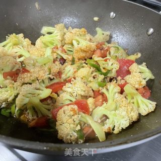 麻喷鼻番茄菜花的做法步调：9