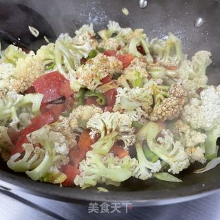 麻喷鼻番茄菜花的做法步调：8