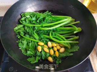 虾皮利剑果炒喷鼻芥的做法步调：2