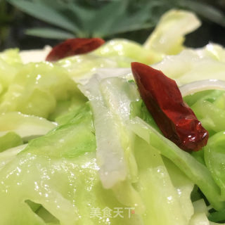 炝炒圆利剑菜的做法步调：9