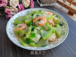 干虾烧蒲瓜的做法步调：8