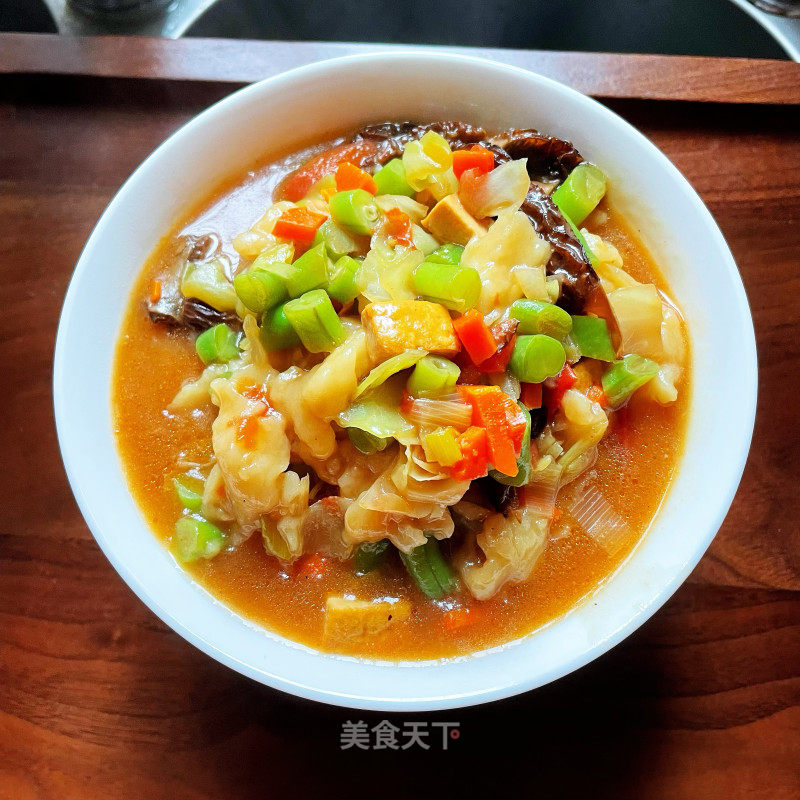 羊肚菌时蔬疙瘩汤的做法