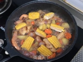 故乡陈虾鸡翅煲的做法步调：9