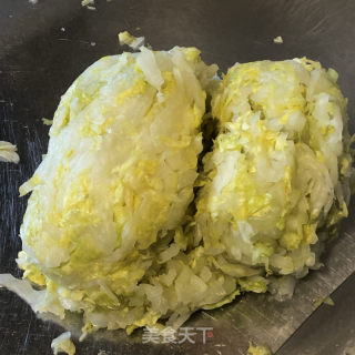 猪肉利剑菜火饺的做法步调：3