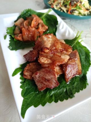 苏子叶包煎肉的做法步伐
：14
