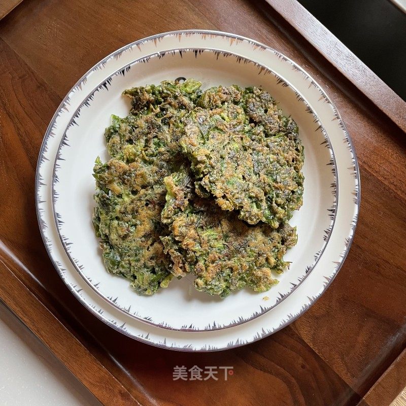 喷鼻芹叶齐麦鸡蛋饼的做法