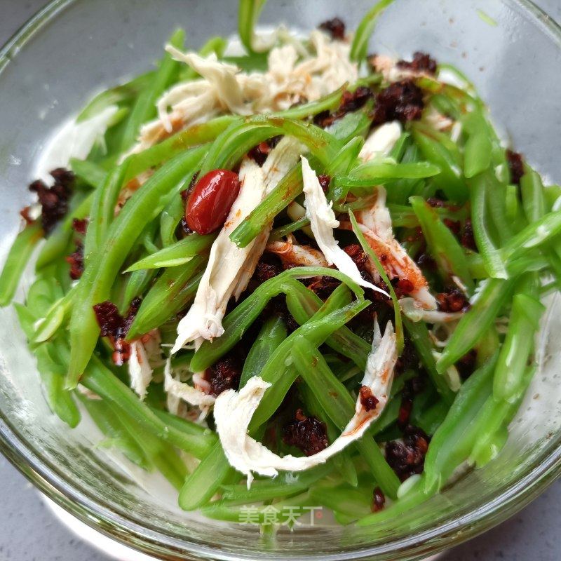 云豆丝拌鸡胸肉的做法