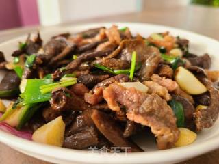 滑子菇炒羊肉的做法步调：12