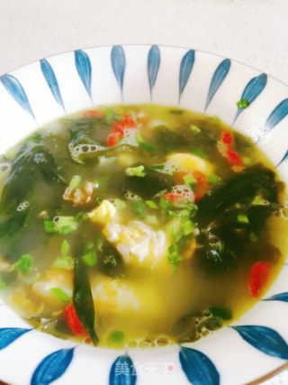 裙带菜鸡蛋汤的做法步调：5