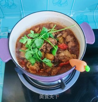 栗子烧鸡块的做法步调：13