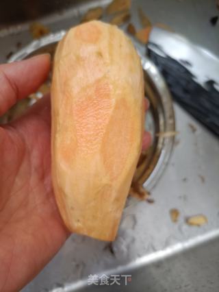 花豇豆白薯粥的做法步调：1