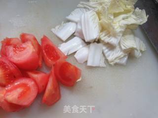 明白菜番茄荞麦里的做法步调：2