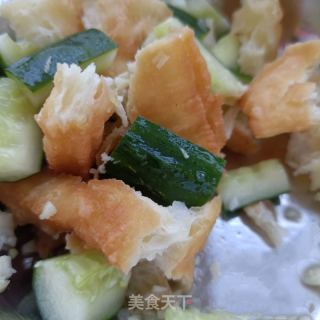 黄瓜拌油条的做法步调：8