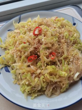 凉拌利剑菜粉丝的做法步调：7