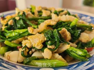 茼蒿炒肉丝的做法步调：9