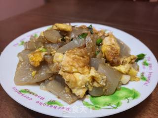 白薯凉粉炒鸡蛋的做法步调：7