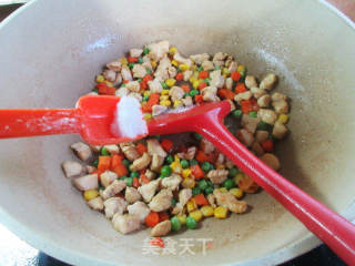 纯菜炒鸡胸肉的做法步调：11
