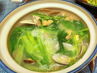 小利剑菜花甲粉丝汤的做法步调：8