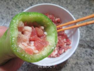 青椒塞肉的做法步调：7
