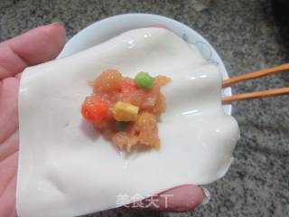 纯菜鸡肉泥年夜馄饨的做法步调：7