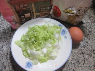 蛋花明白菜荞麦圆子的做法步调：1
