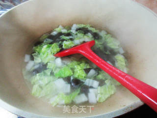 蛋花明白菜荞麦圆子的做法步调：8