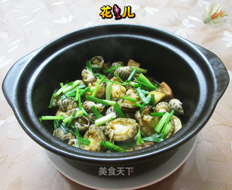 鲍鱼花螺鸡块煲的做法