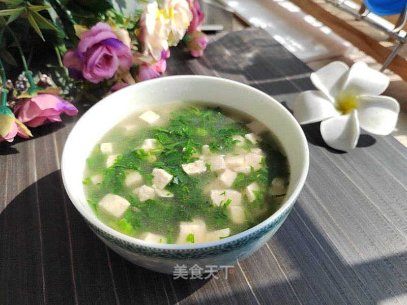 荠菜豆腐羹的做法