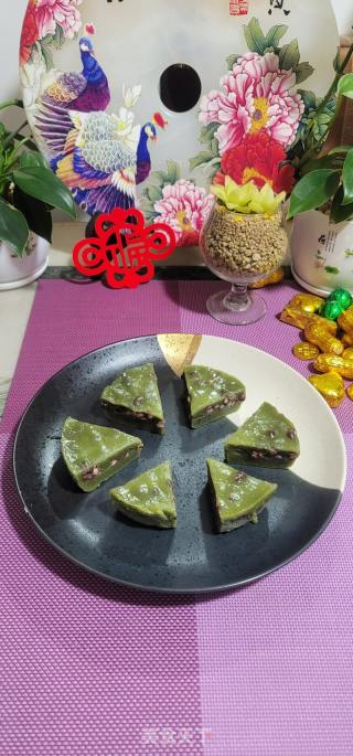 艾草白豆糕的做法步调：12