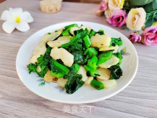 菜心炒荸荠的做法步调：7