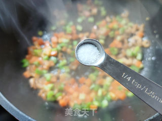 海米芥菜炒饭的做法步调：7