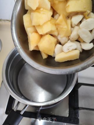 马蹄苹果肉片汤的做法步调：4
