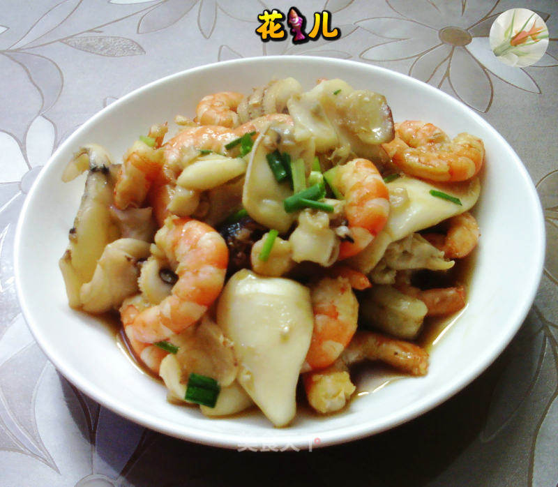 虾仁炒黑贼的做法